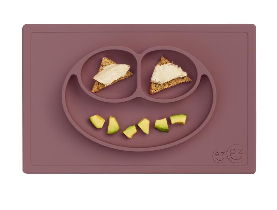 Assiette/set de table en silicone - Happy Mat - Mauve