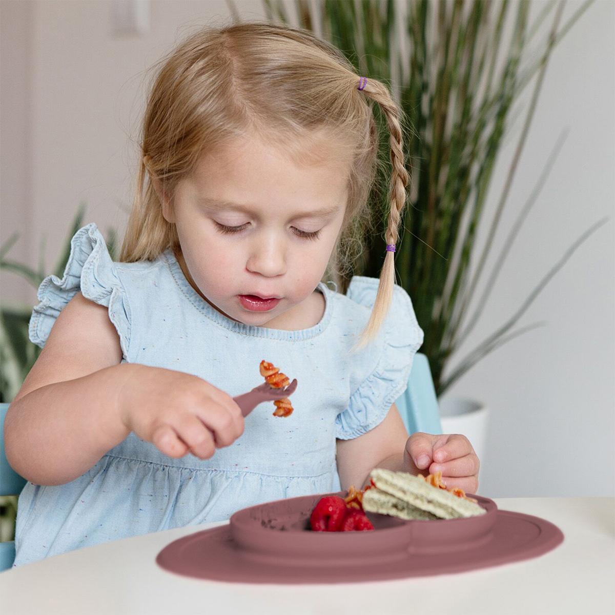 Assiette/set de table en silicone - Mini Mat - Mauve