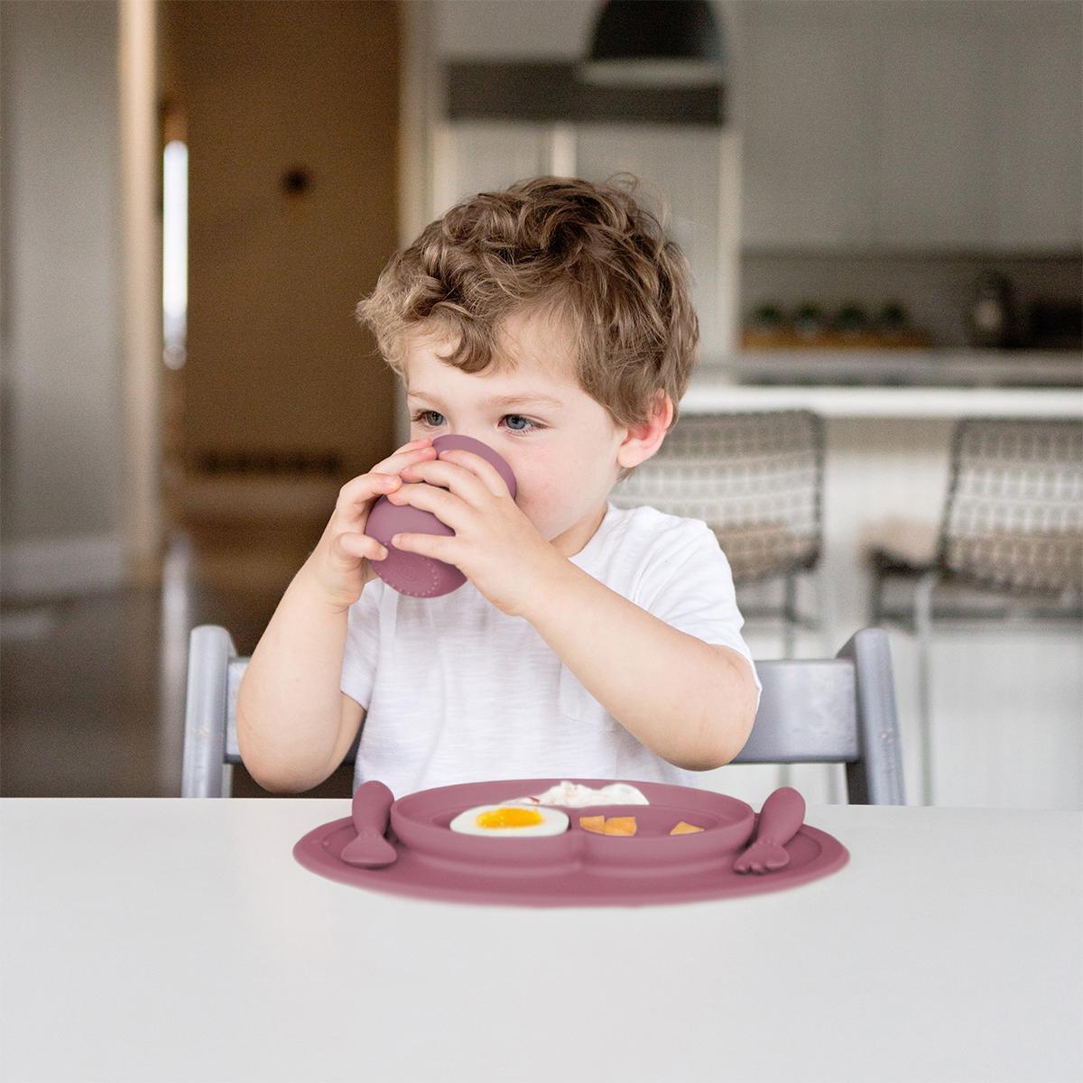 Assiette/set de table en silicone - Mini Mat - Mauve