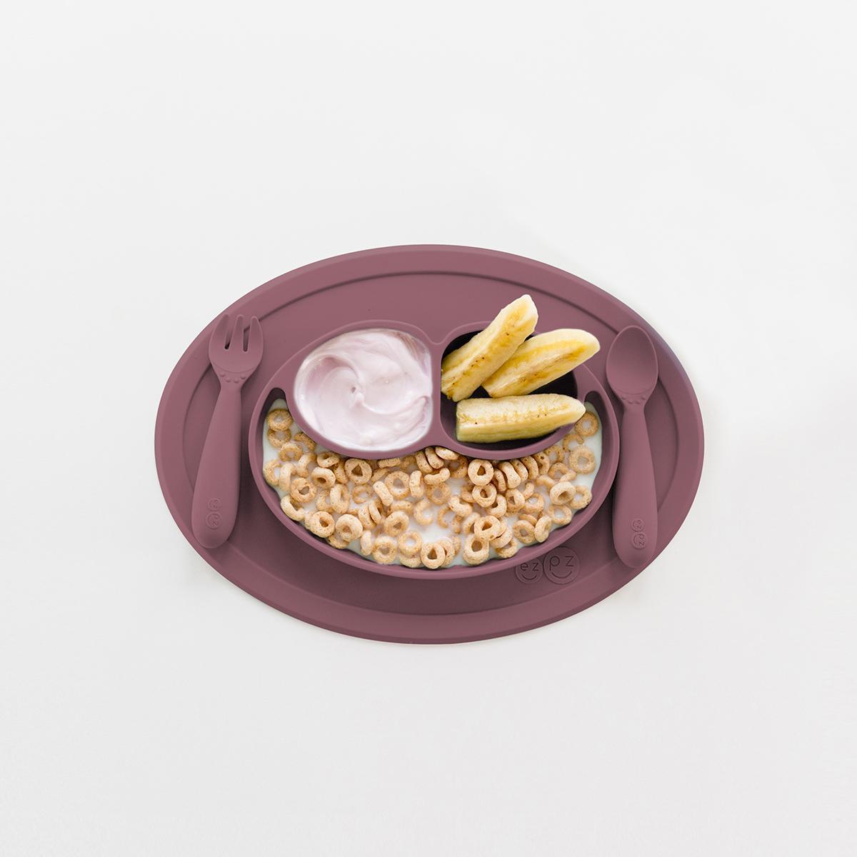 Assiette/set de table en silicone - Mini Mat - Mauve