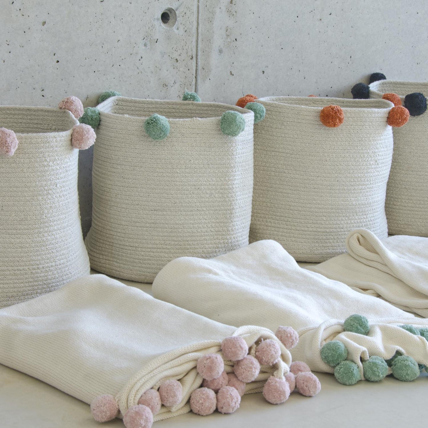 Panier Bubbly Natural-Green 30 cm x Ø 30 cm - Lorena Canals