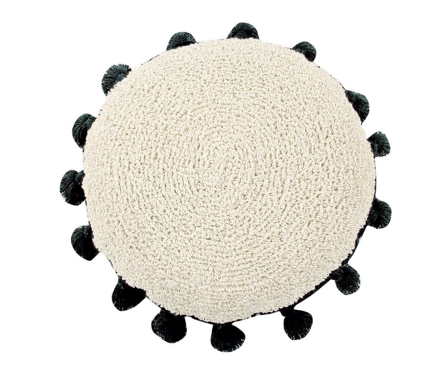 Coussin lavable Circle Black 48 cm Ø - Lorena Canals