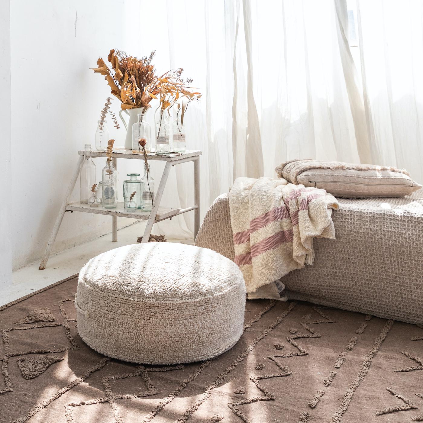 Pouf Chill Natural 20 cm x Ø 50 cm - Lorena Canals