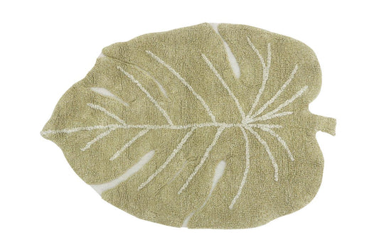 Tapis lavable Mini Monstera Olive 75x100 cm - Lorena Canals