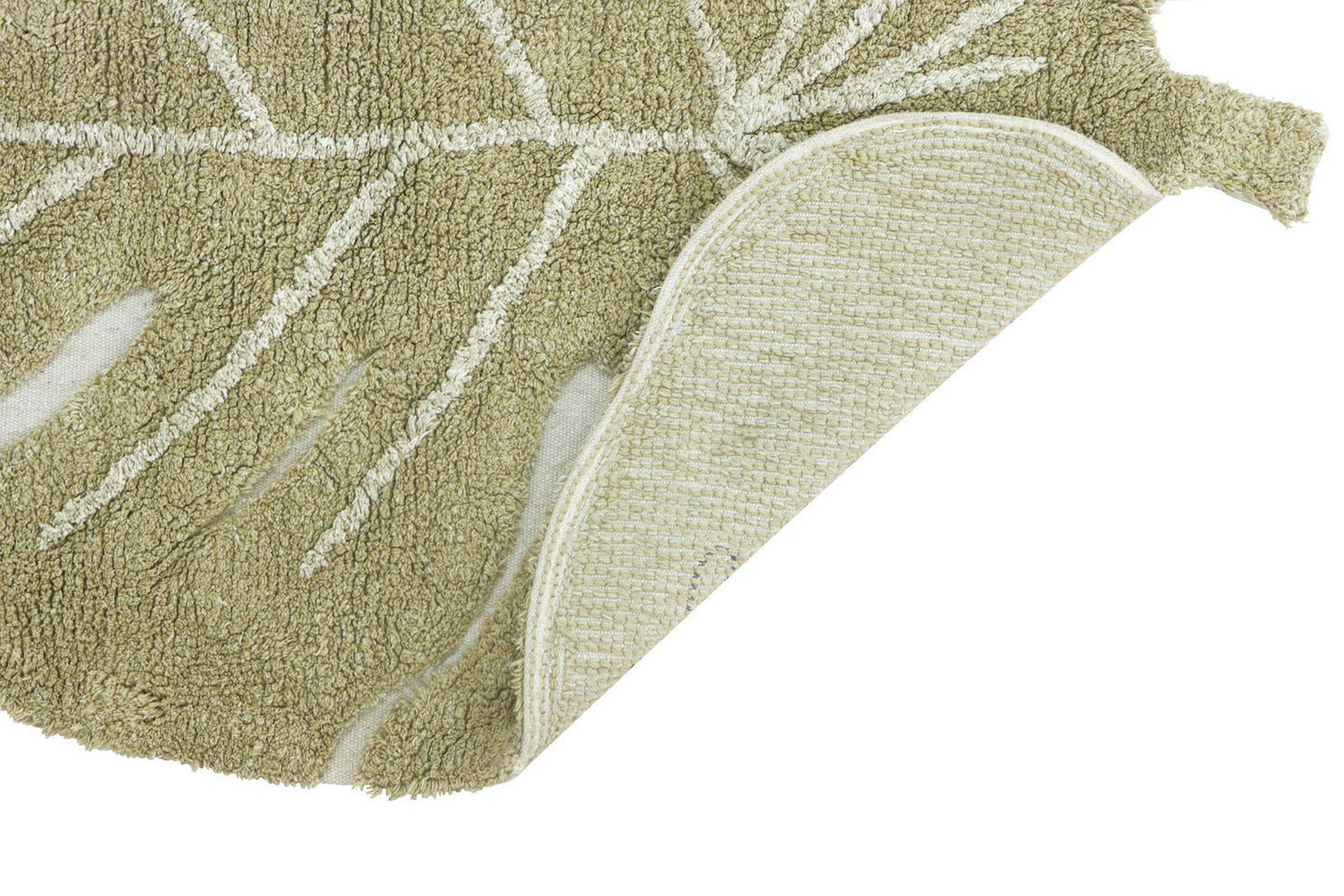 Tapis lavable Mini Monstera Olive 75x100 cm - Lorena Canals