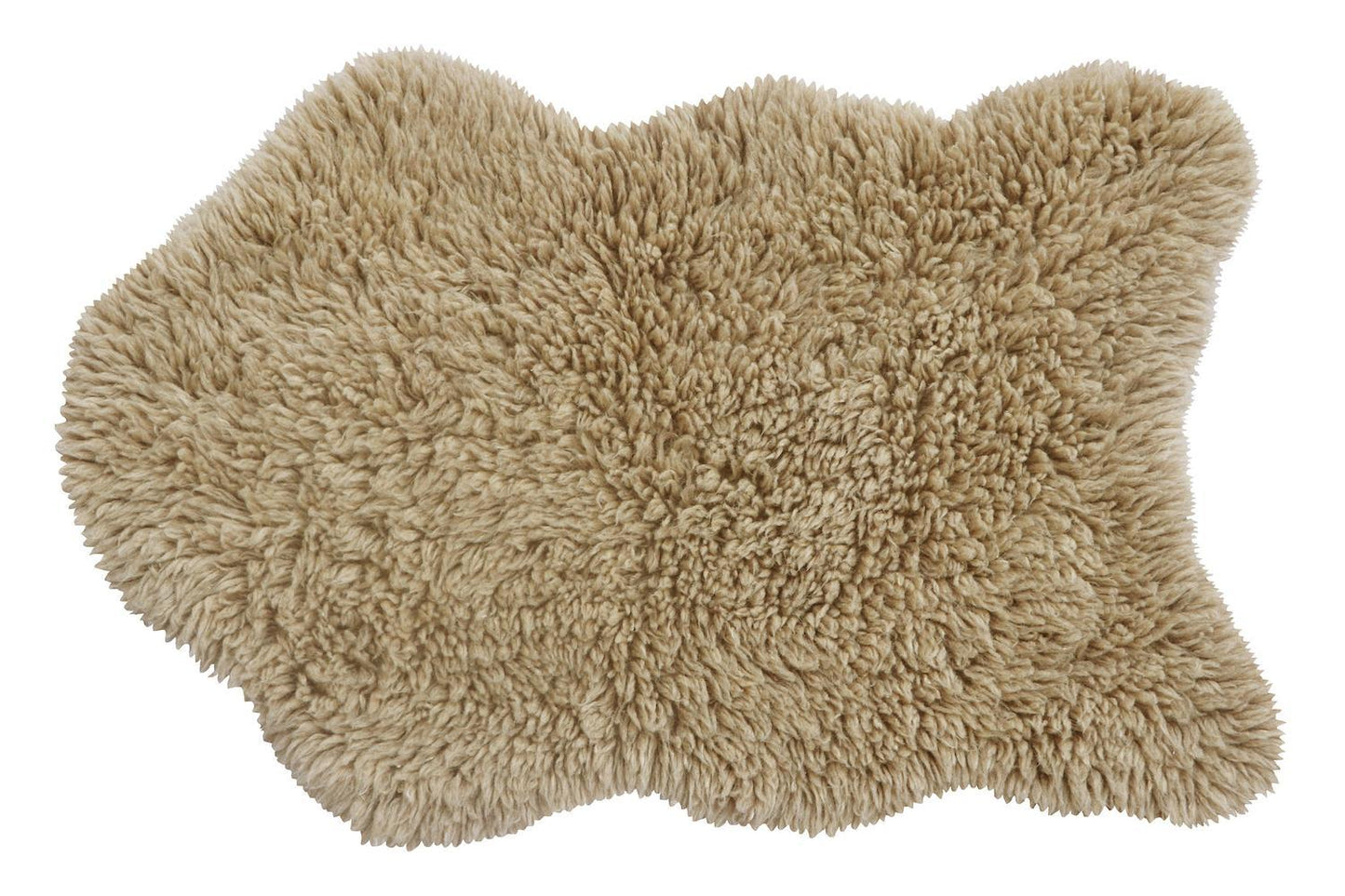 Tapis en laine lavable Woolly Sheep Beige 75x110 Collection Woolable - Lorena Canals