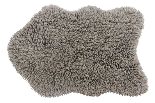 Tapis en laine lavable Woolly Sheep Grey 75x110 Collection Woolable - Lorena Canals