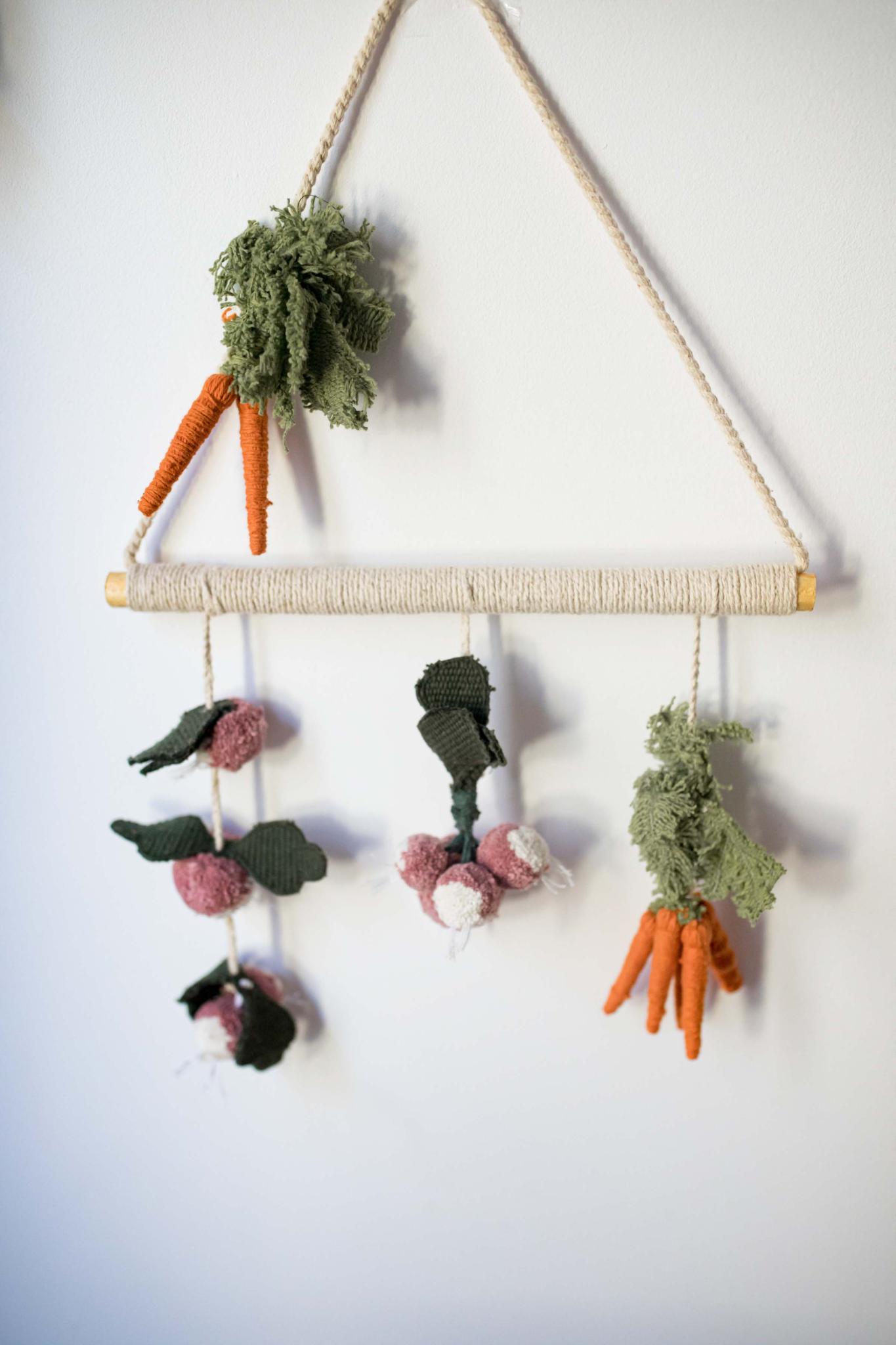 Décoration murale en coton Veggies - Lorena Canals