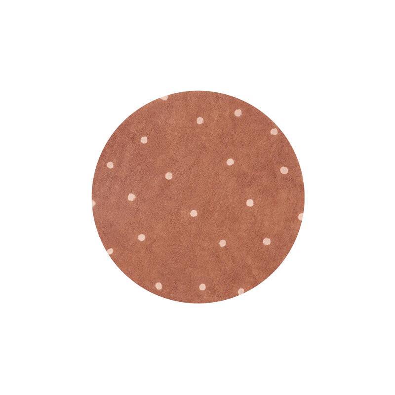 Tapis lavable rond Dot Chesnut  - Lorena Canals