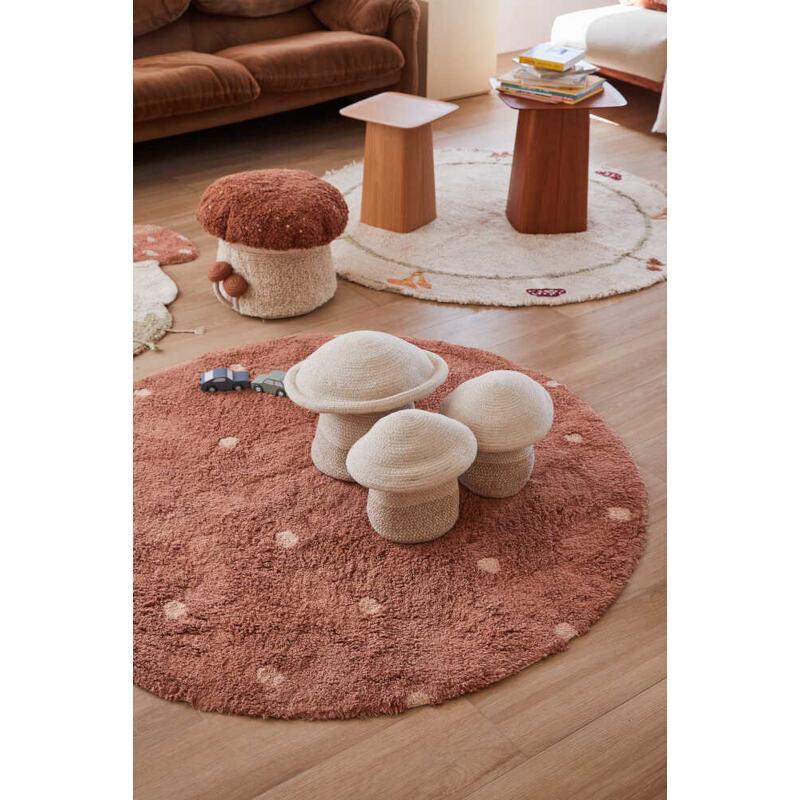 Tapis lavable rond Dot Chesnut  - Lorena Canals