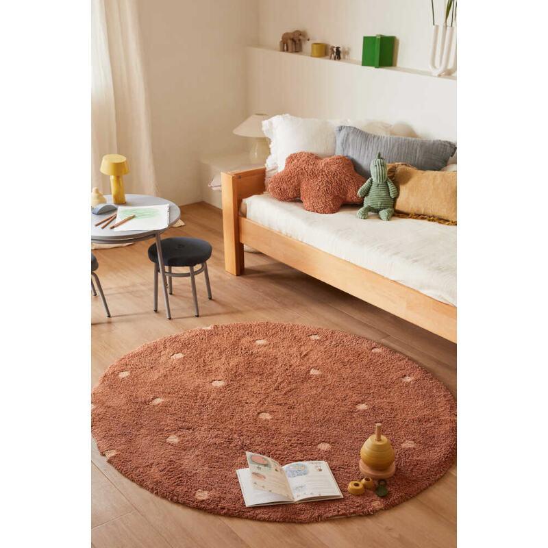 Tapis lavable rond Dot Chesnut  - Lorena Canals