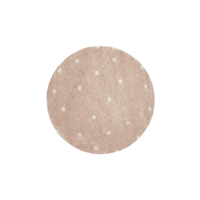 Tapis lavable rond Dot Rose  - Lorena Canals