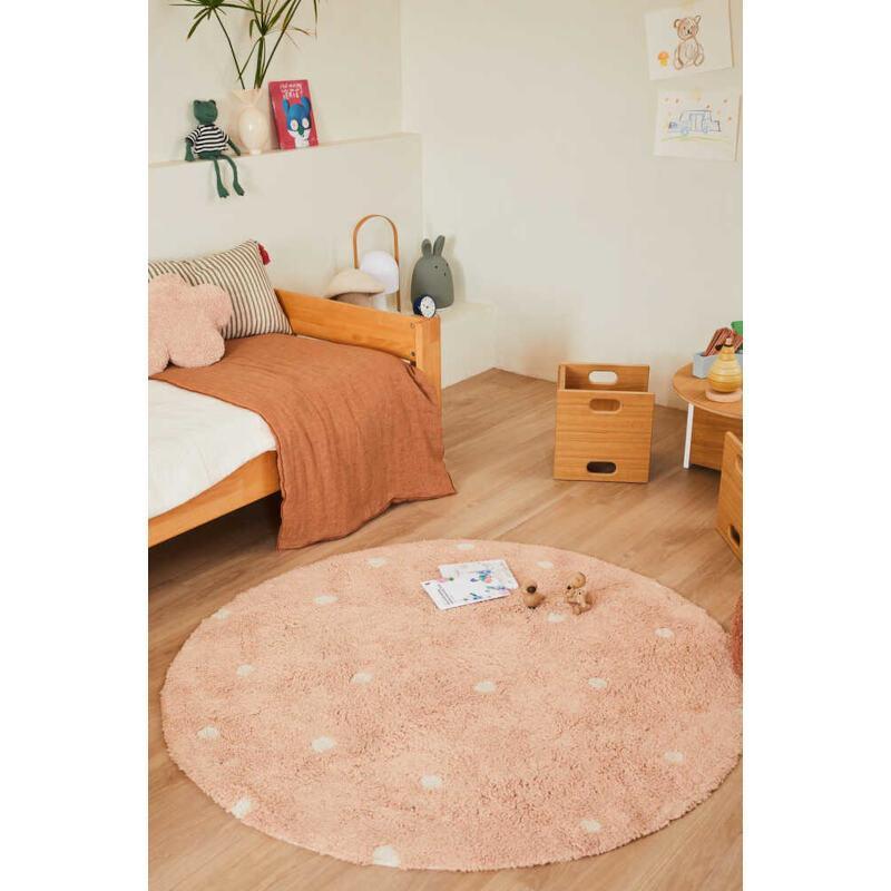 Tapis lavable rond Dot Rose  - Lorena Canals