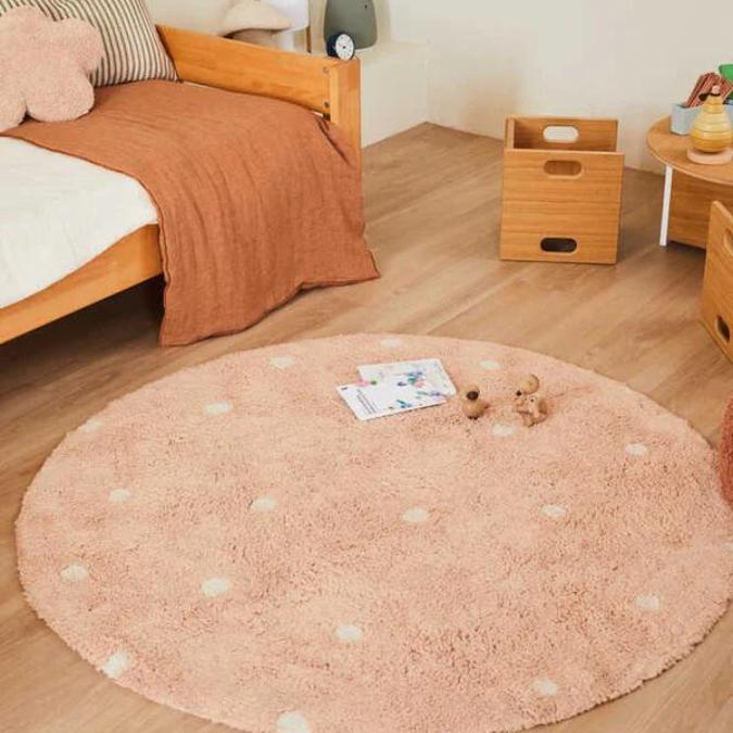 Tapis lavable rond Dot Rose  - Lorena Canals