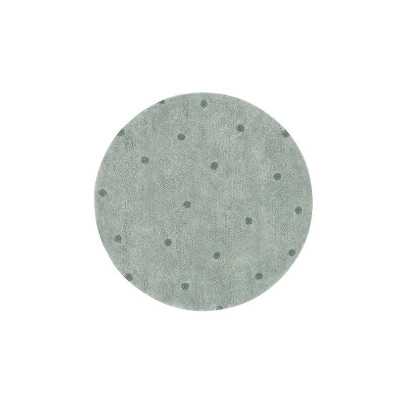 Tapis lavable rond Dot Blue sage  - Lorena Canals