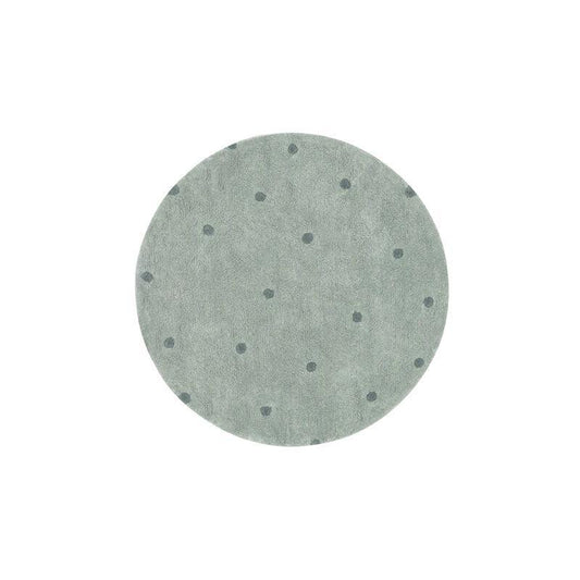 Tapis lavable rond Dot Blue sage  - Lorena Canals