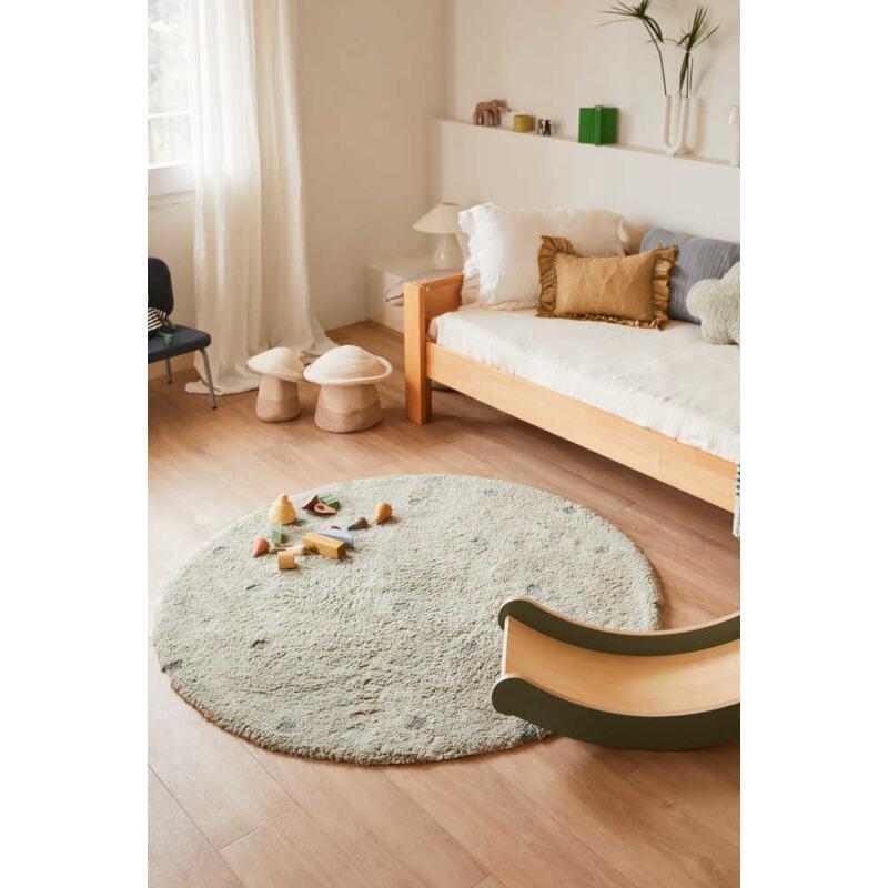 Tapis lavable rond Dot Blue sage  - Lorena Canals