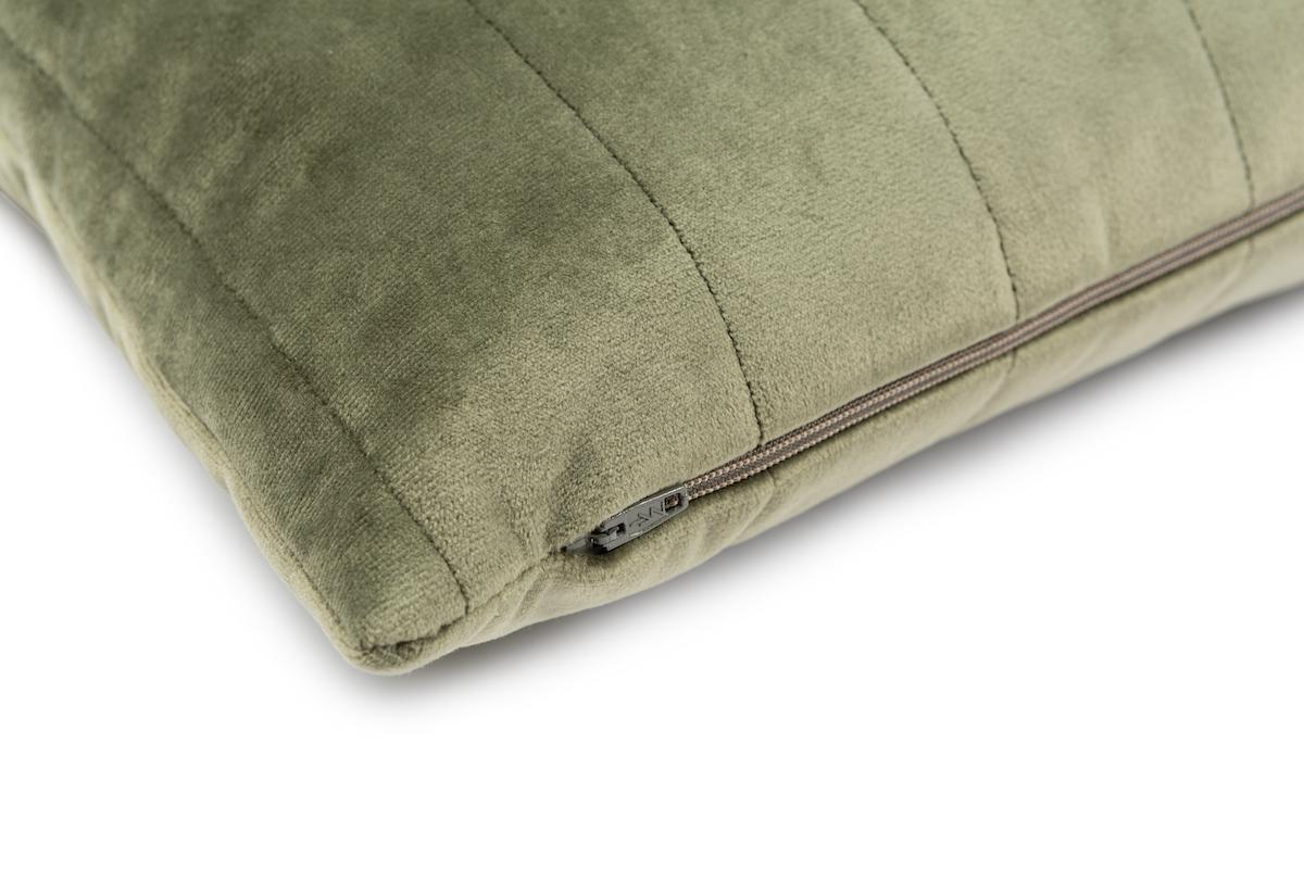 Coussin Akamba velvet olive green - Nobodinoz