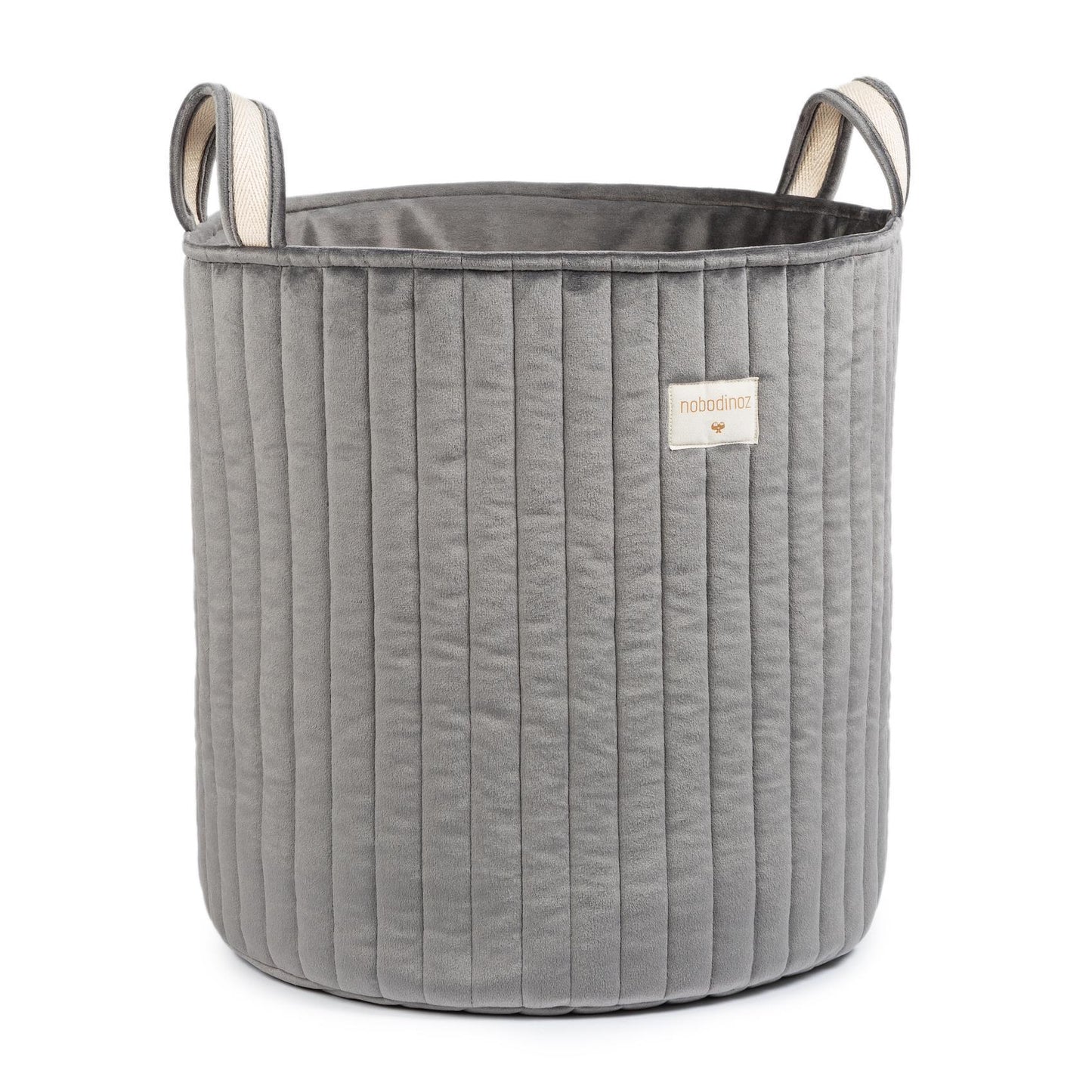 Panier de rangement Savanna Velvet Slate Grey - Nobodinoz