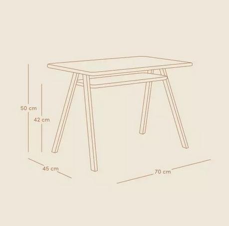 Table Growing green Kid Natural Oak - Nobodinoz