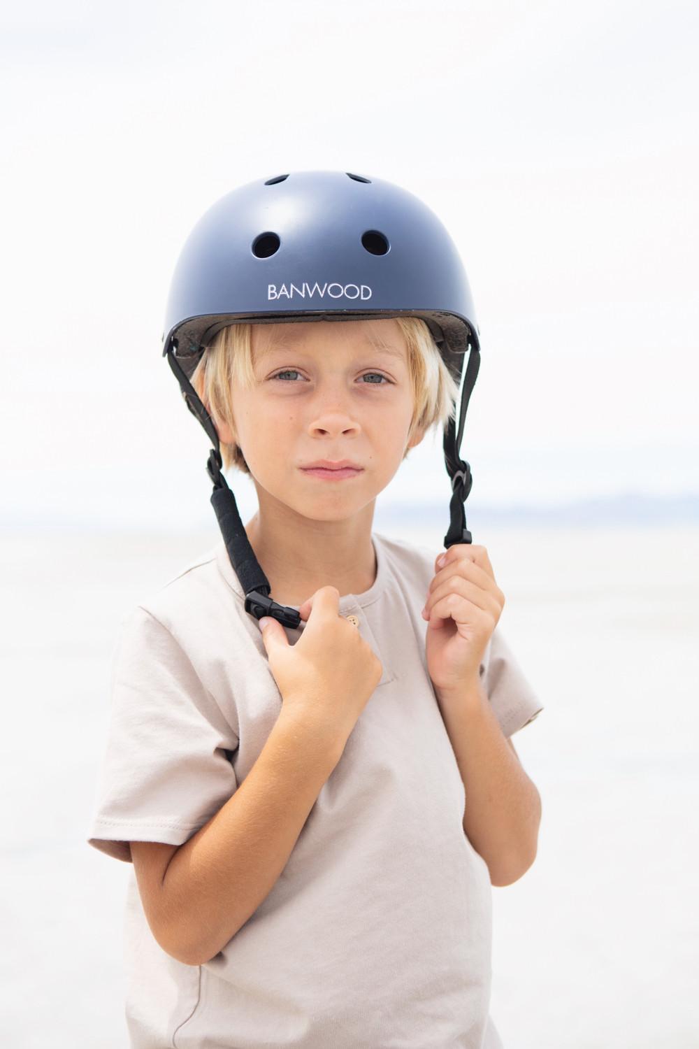 Casque de vélo enfant bleu marine - Banwood