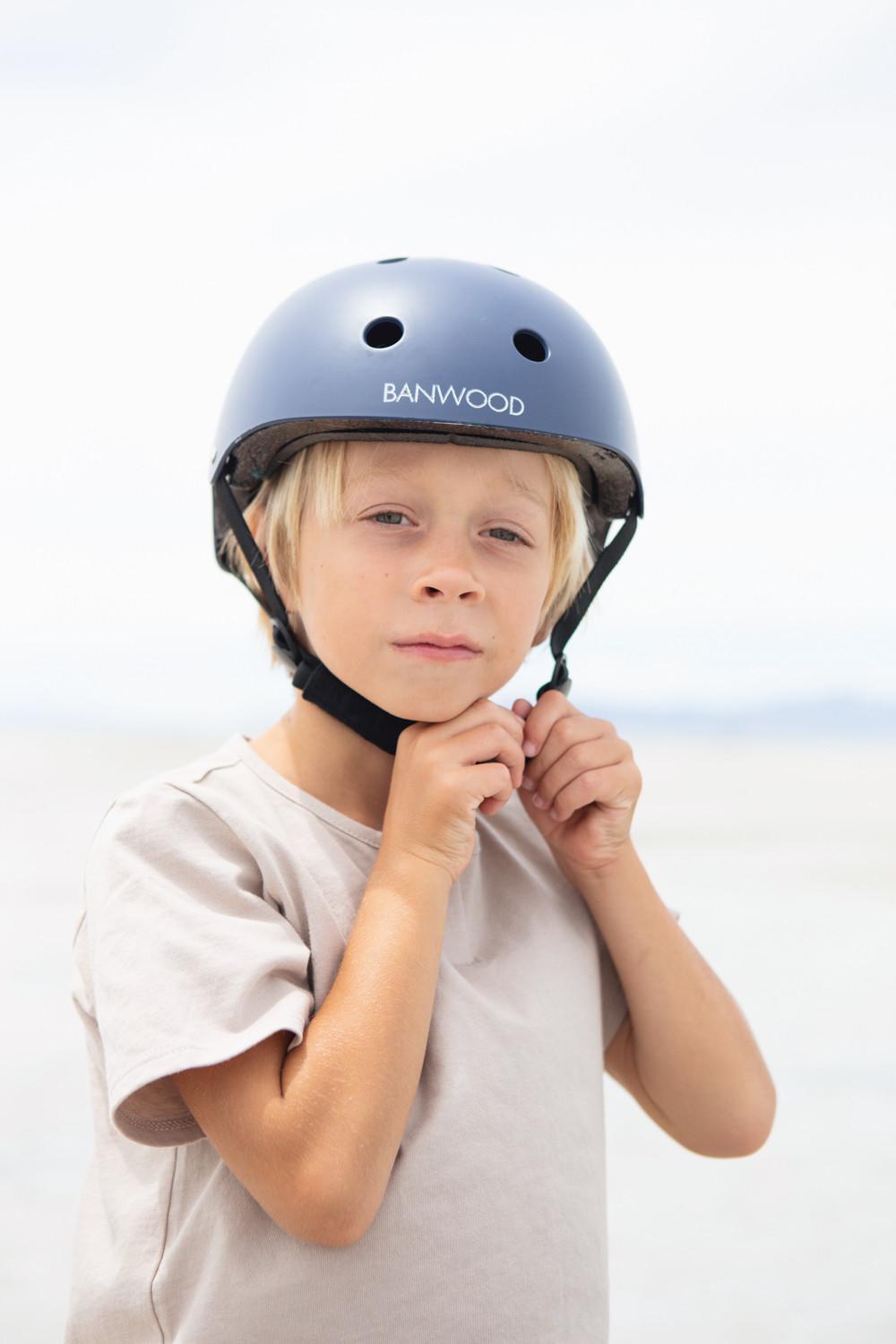 Casque de vélo enfant bleu marine - Banwood