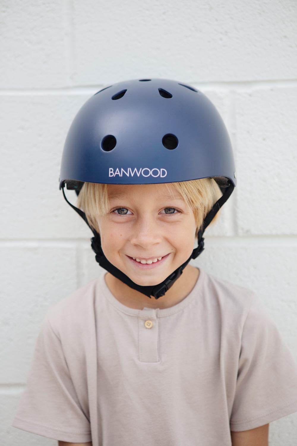 Casque de vélo enfant bleu marine - Banwood