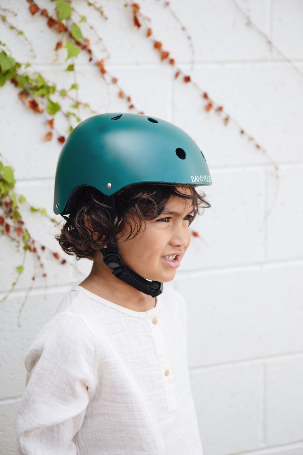 Casque de vélo enfant vert foncé - Banwood