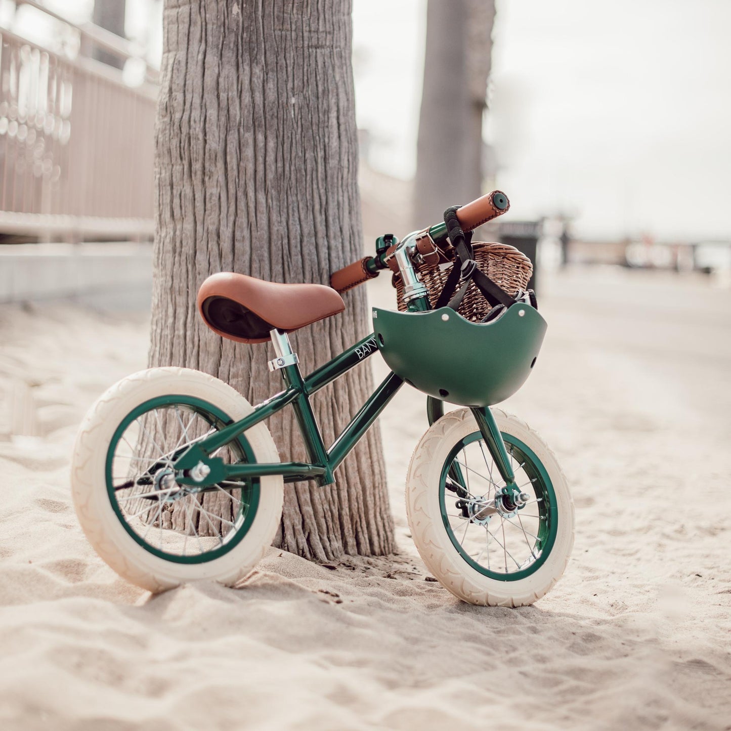 Casque de vélo enfant vert foncé - Banwood