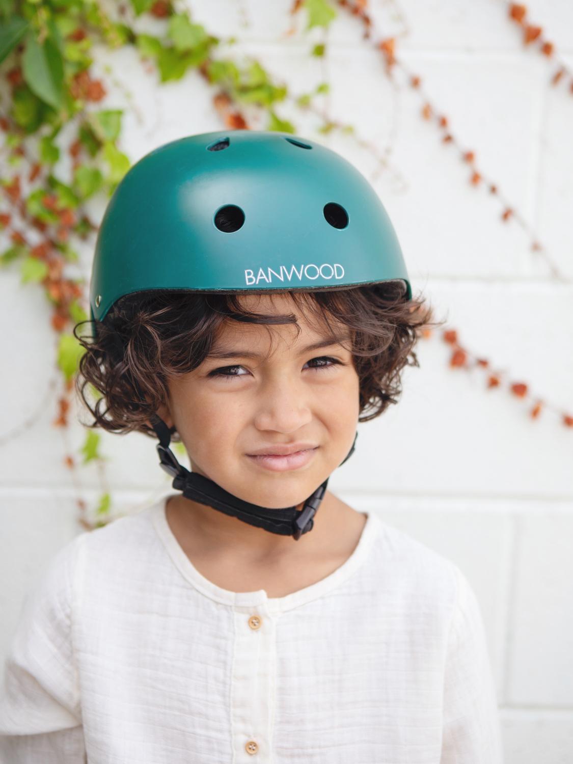 Casque de vélo enfant vert foncé - Banwood