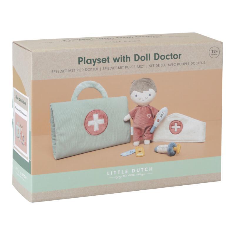 Set de jeu avec poupée - Docteur - Little Dutch