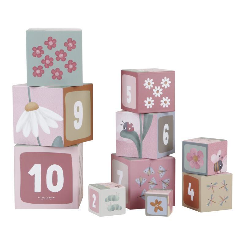 Blocs à empiler Flowers & Butterflies FSC - Little Dutch