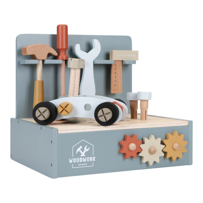 Mini etabli avec outils en bois - Little Dutch