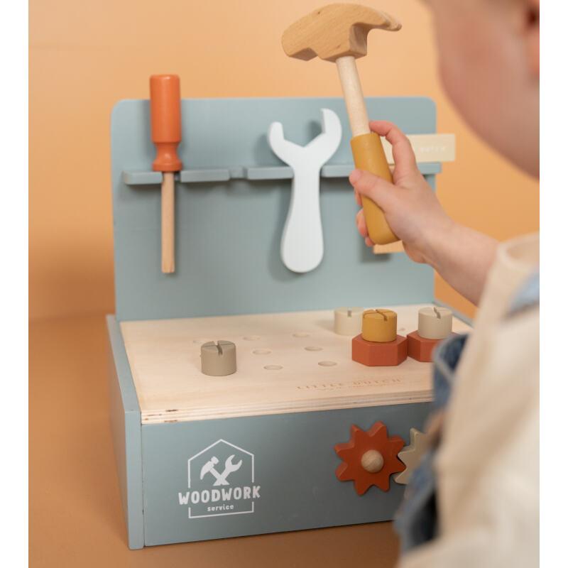 Mini etabli avec outils en bois - Little Dutch