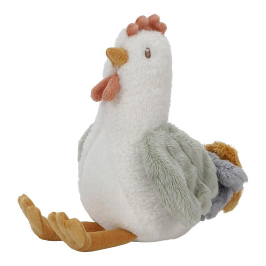 Peluche poulet 17cm Little Farm - Little Dutch