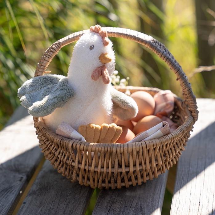 Peluche poulet 17cm Little Farm - Little Dutch