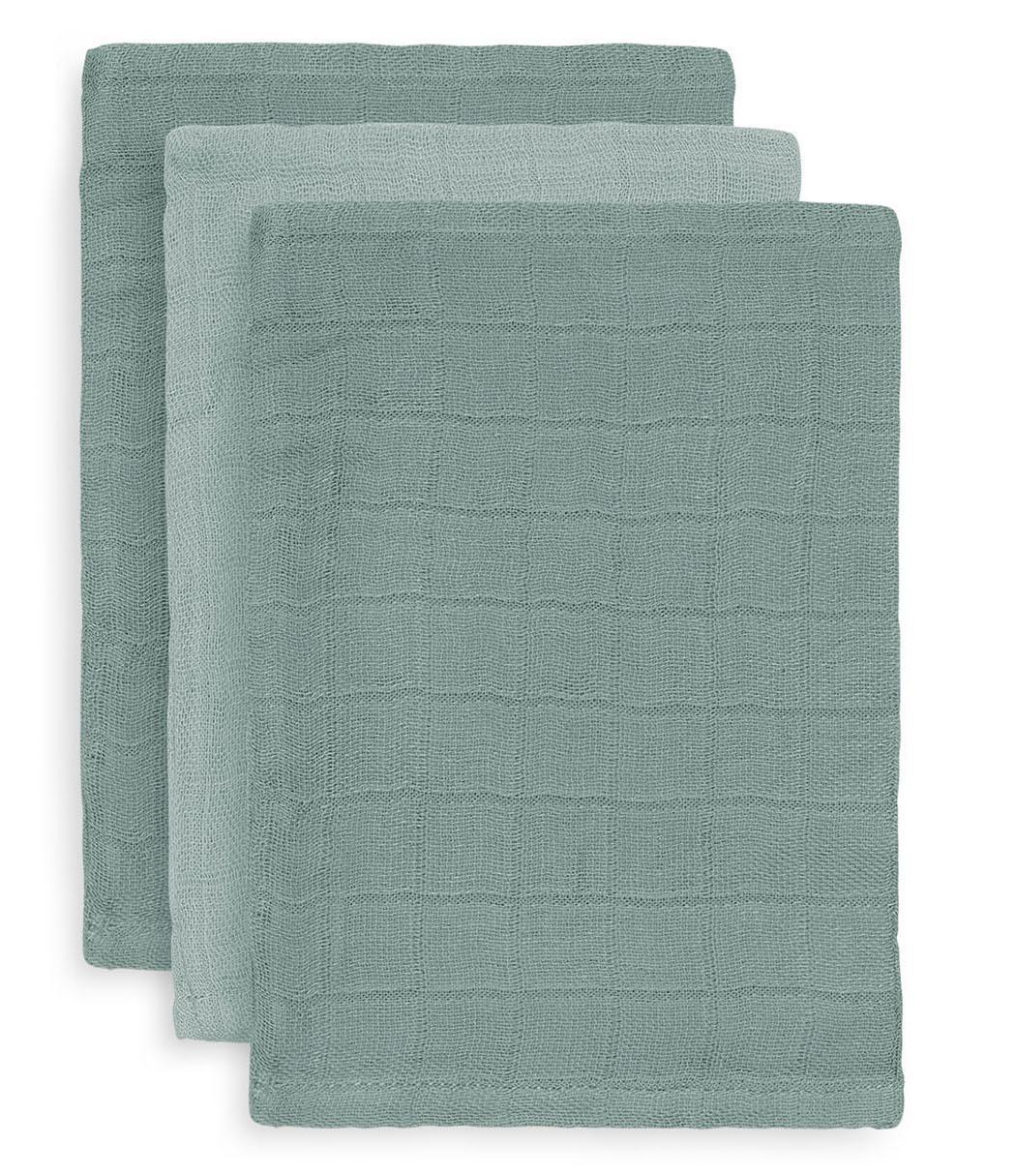 Gant de toilette en bambou et coton 3 pièces ash green - Jollein