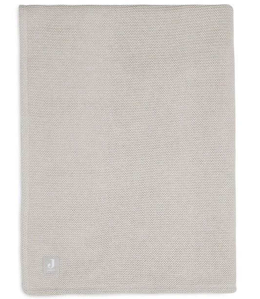 Couverture berceau Basic Knit nougat & Fleece - Jollein