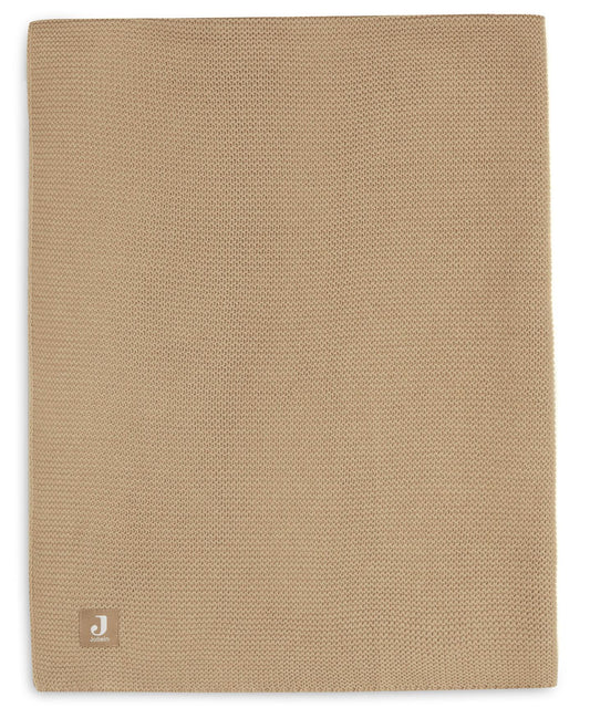 Couverture berceau Basic Knit Biscuit - Jollein