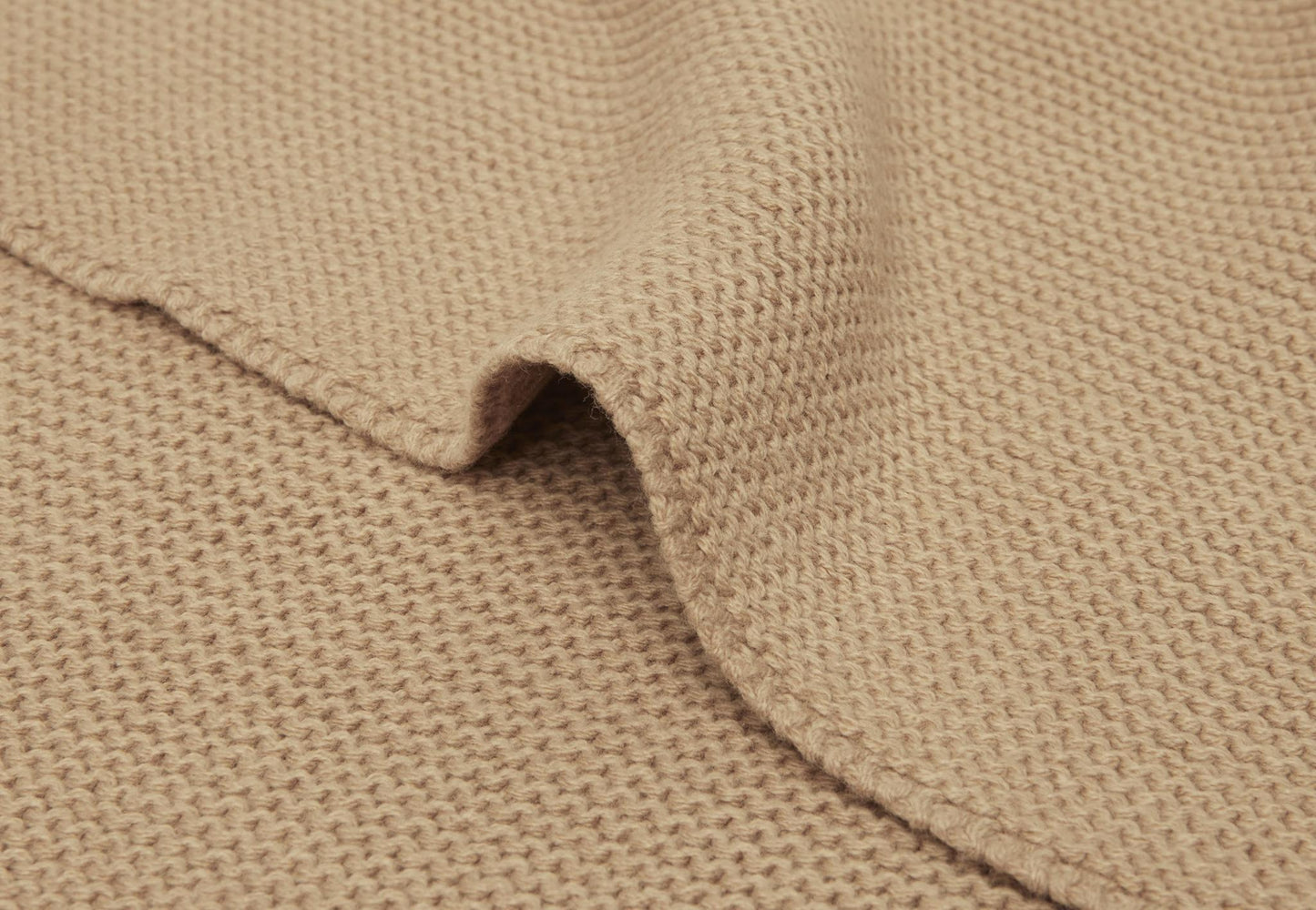 Couverture berceau Basic Knit Biscuit - Jollein