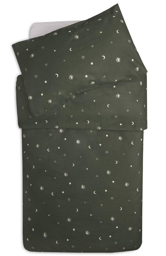 Housse de couette lit bébé Stargaze Leaf green - Jollein