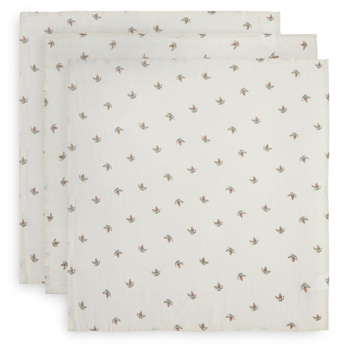 Langes en gaze de coton Rosehip 70x70 3 pièces - Jollein