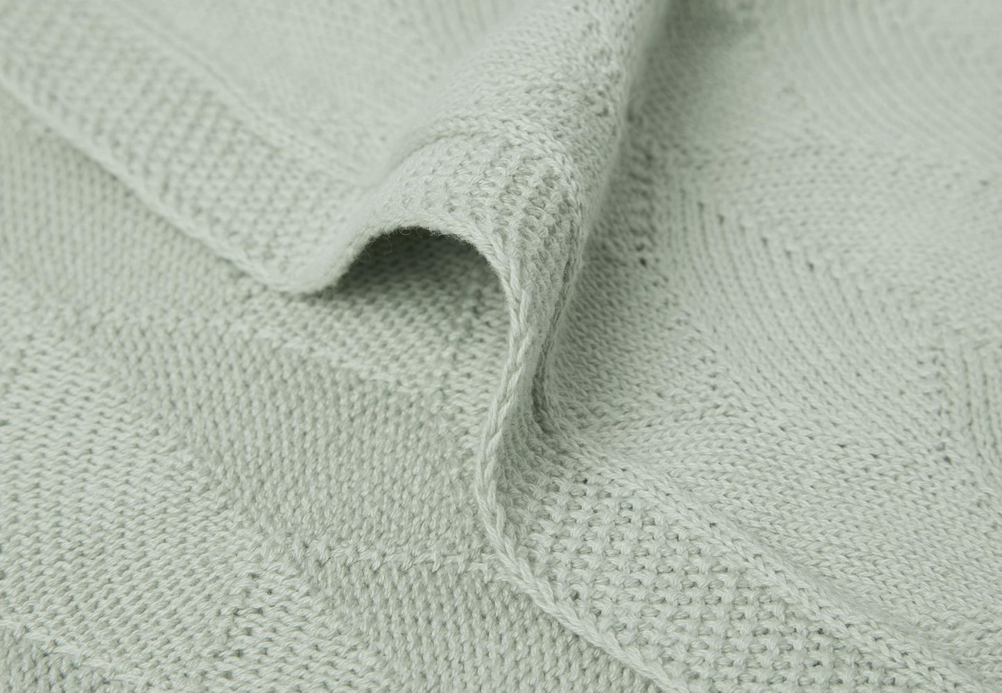 Couverture berceau Shell Knit GOTS Sea Foam - Jollein