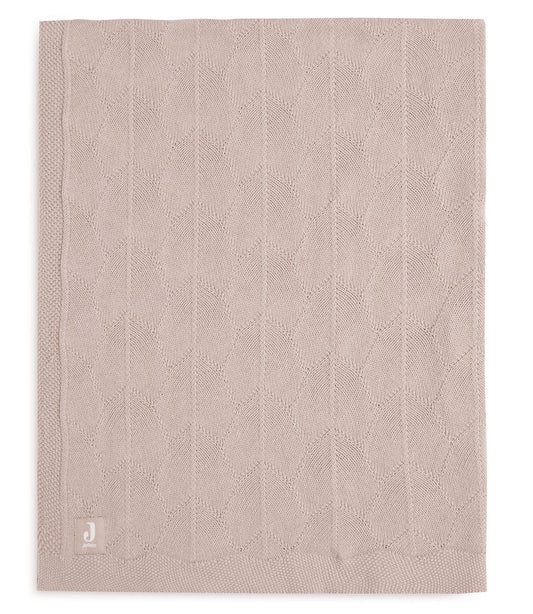 Couverture berceau Shell Knit GOTS Wild Rose - Jollein