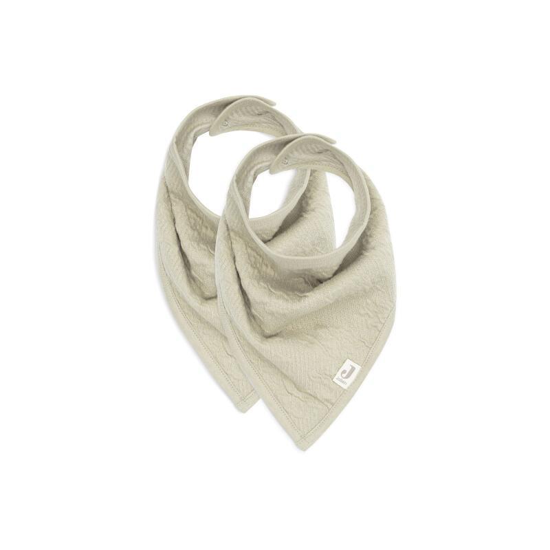 Bavoirs bandana Soft Waves Olive green 2 pièces - Jollein