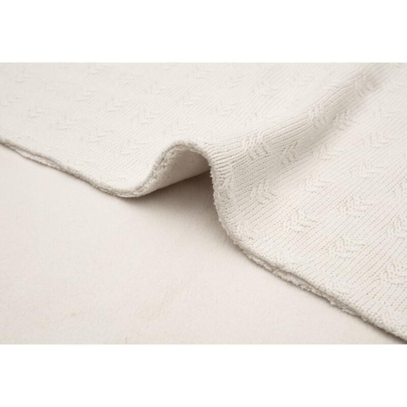 Couverture Grain knit Oatmeal/Velvet 100 x 150 cm - Jollein