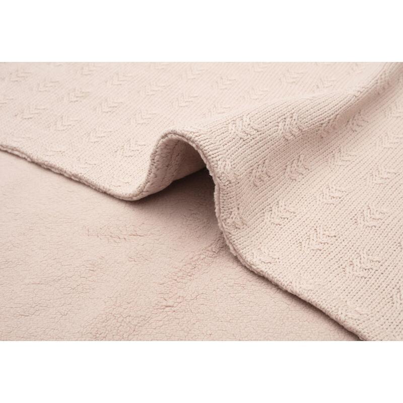 Couverture berceau Grain knit Wild Rose/Velvet 75x100 cm - Jollein