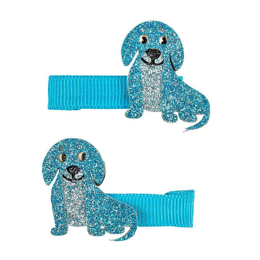 Pinces à cheveux Veera - chien - bleu - Lot de 2 - Souza for Kids