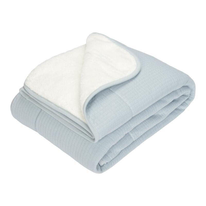 Couverture de berceau Pure soft blue - Little Dutch