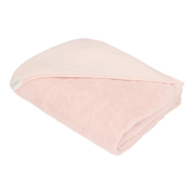 Cape de bain Pure Soft pink - 75x75 cm - Little Dutch